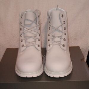 Timberland Women's White Combat Boots